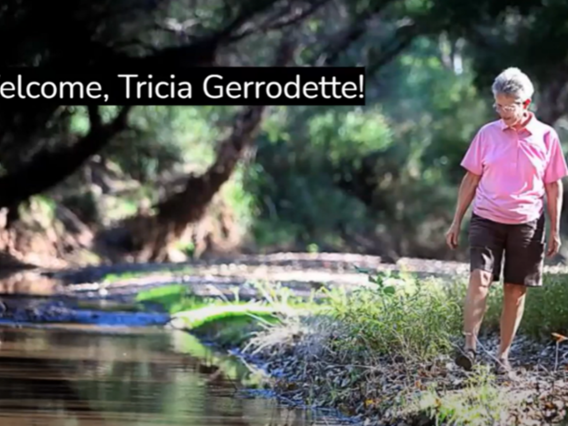 Tricia Gerrodette in a stream